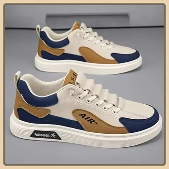Trend 2025 New Men's Shoes Leather Fashion Low-top Men's Casual Trendy Shoes Running Sports 1