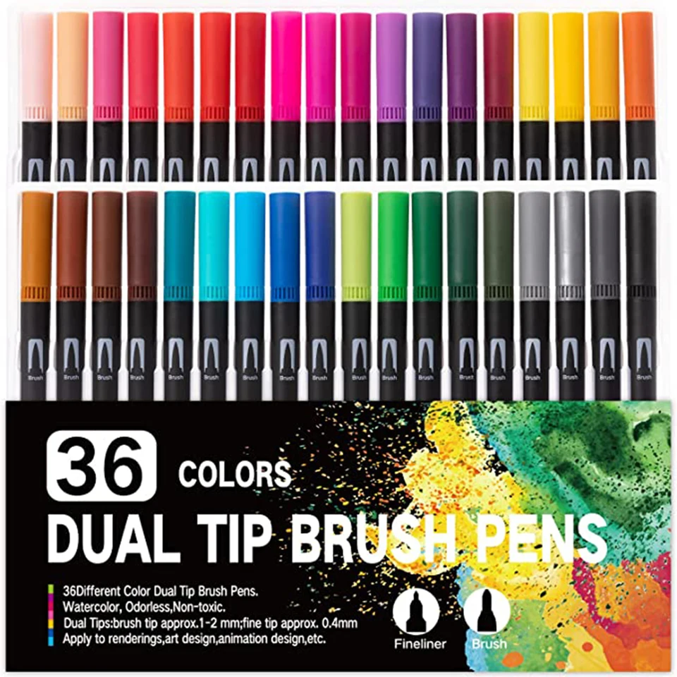 35 Dual Markers Pen for Adult Coloring Book Nicecho Brush Art