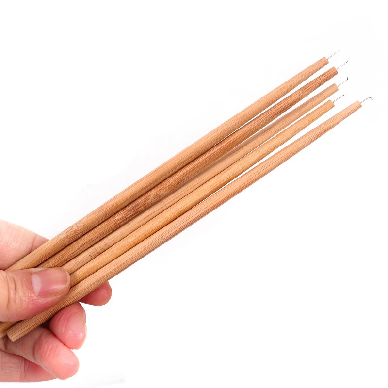 Wig Making Tool Wooden Handle Ventilating Needles For Wig Repair Lace & Hairpiece False Beard Making