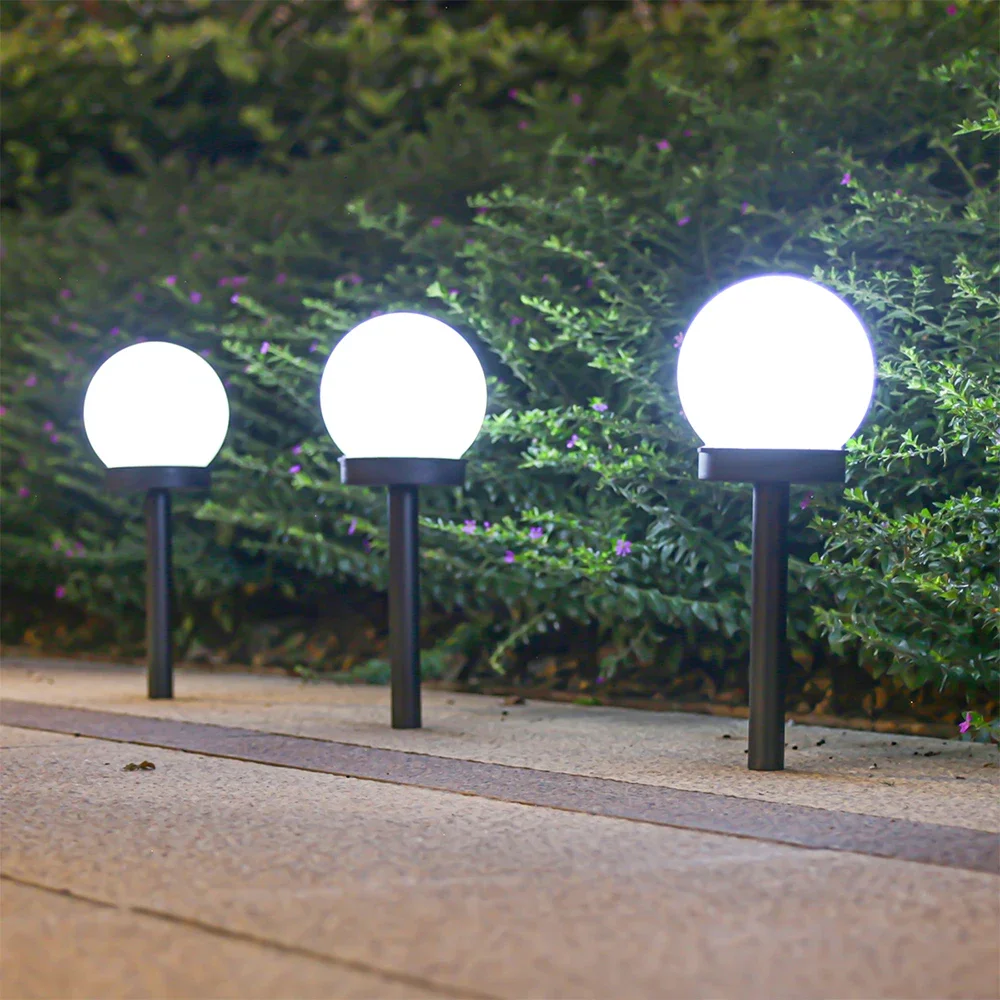Solar LED Lights Outdoor 3 Pack /6 Pack Solar Globe Powered Garden Light Warm Light for Yard Patio Walkway Landscape In-Ground