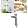 Stainless Steel Bathroom Counter Basin Faucet Single Handle Washbasin Tap Deck Mounted Sink Water Tap for Bathroom Kitchen 1