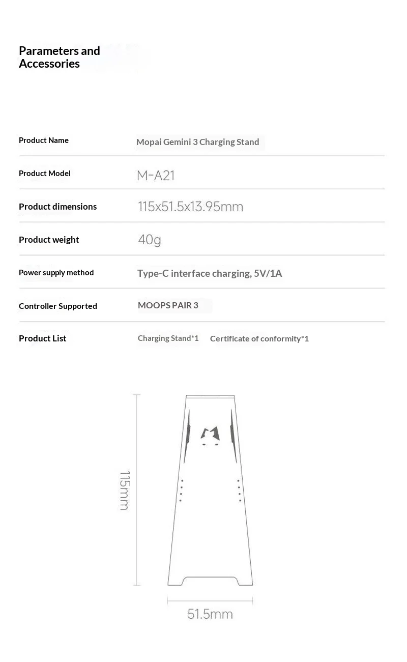 MOBAPAD Gemini 3 스플릿 게임 컨트롤러 MOBAPAD M12HD용 충전 그립 인체공학적 휴대용 하드 쉘 보관 크로스바디 백
