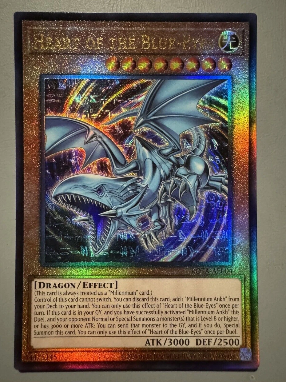 Yugioh KONAMI Duel Monsters ROTA-AE004 Heart of the Blue-Eyes Ultimate Rare Asian English Collection Mint Card
