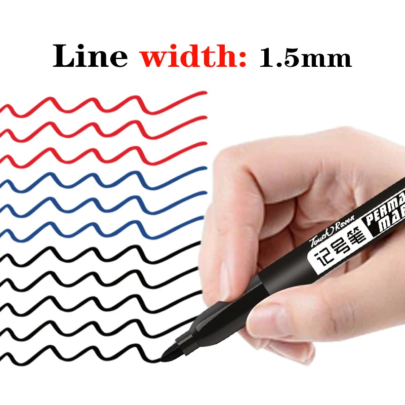 방수 빠른 건조 DIY 그래피티 마커 펜, 학생 미술 그림 브러시, 사무실 학교 용품, 3 색, 1.5mm, 1/3/5 개