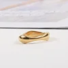 New Arrival Jewelry Geometric Stainless Steel Irregular Wavy Finger Ring for Women 6