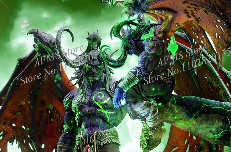 WOW Hero Toys 24Cm Illidan Stormrage Demon Hunter Elf Yudean Dolls Full Set Action Figure Model Toys Best Fans Collection Gift images - 6