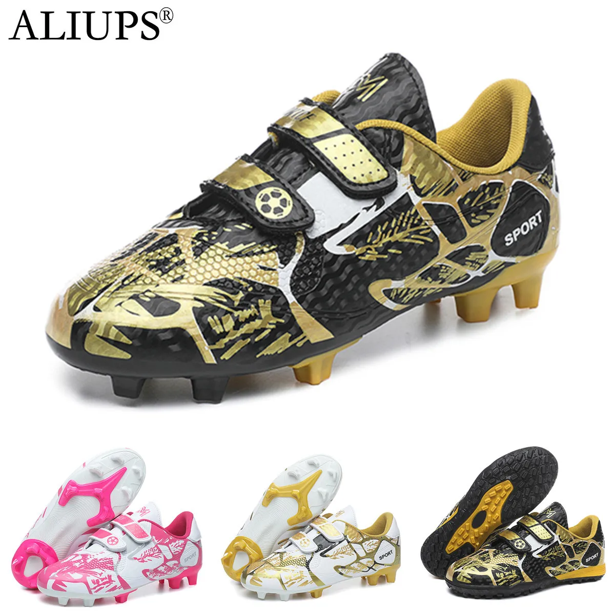 

ALIUPS Size 28-38 Original Football Boots Kids Indoor Turf Soccer Shoes Boys Girls Sneakers AG TF Soccer Cleats Training Shoes