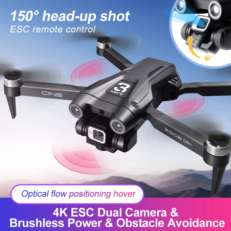 Pack de 3 batteries supplémentaires pour le Drone 8K avec Caméra HD WiFi GPS Retourné, alignées sur une table.