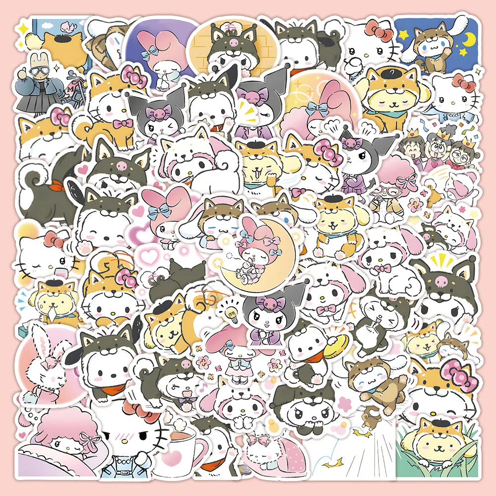 Pegatinas de dibujos animados de Hello Kitty Kuromi My Melody ...