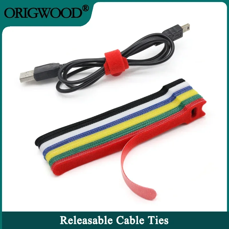 

50/100pcs Releasable Cable Ties Plastics Fastening Reusable Cable tie 150 200 250 300mm Straps Nylon Wrap Zip Bundle Bandage Tie
