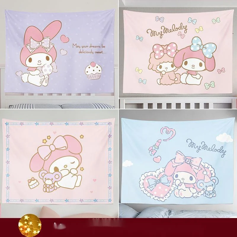 

Kawaii Sanrio мой Мелодия гобелен мультфильм милая фотография милая девушка Гостиная Декор