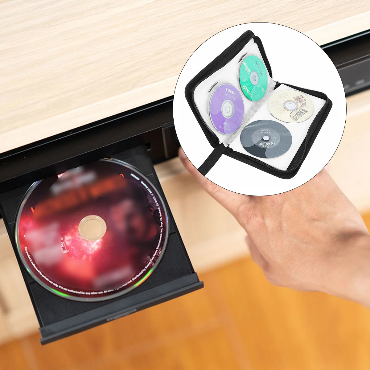 휴대용 폴더 DVD CD 디스크 패키지 거치대 운반 가방, PU 케이스, DJ 인조 가죽 가방, 미디어 케이스, 정리함 지갑 보관함, 80 개