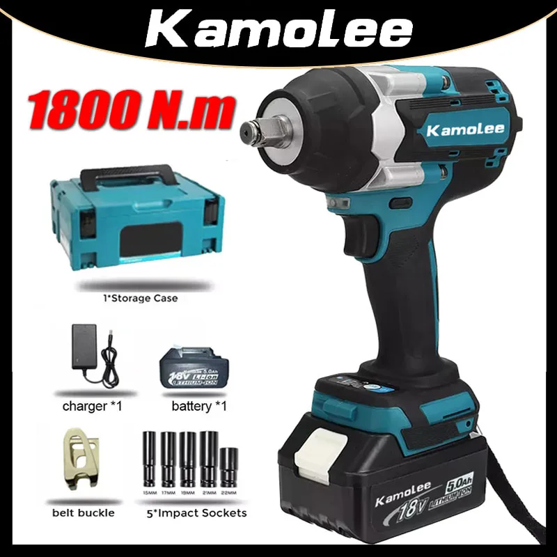 Tanie Kamolee 1800 N.M Torque DTW700 bezszczotkowy elektryczny klucz udarowy 1/2 w litowo-jonowej sklep