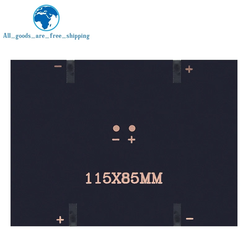 TZT 1/3개 12V 125mA 1.5W 태양광 패널 다결정 115*85MM 미니 선파워 태양광 시스템 DIY 배터리 휴대폰 충전기용