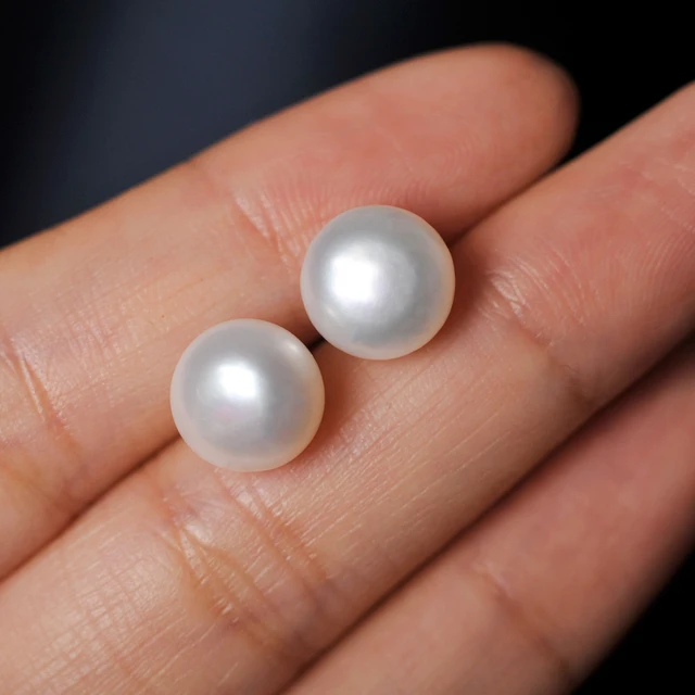 AAA Quality Freshwater Cultured Pearl Earrings – 6-7mm Black Pearls With 925 Sterling Silver Posts For Women