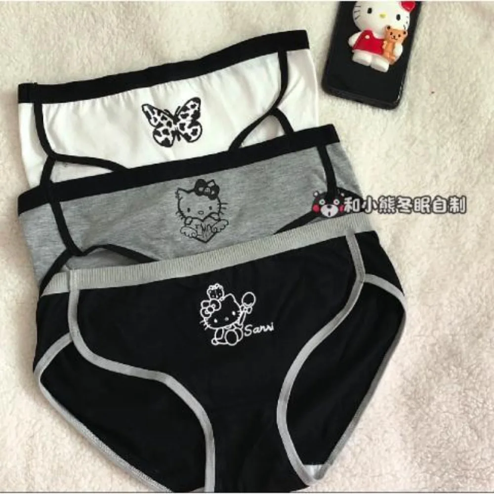 

1-3 шт., женские хлопковые трусы с рисунком Hello Kitty