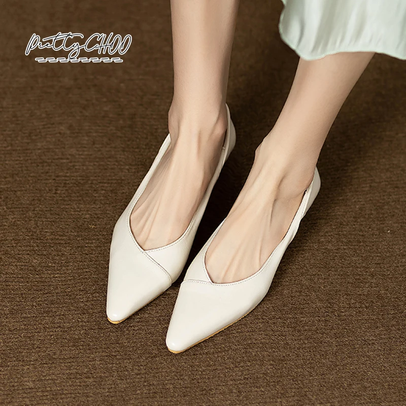 Brand Design Hollow Out Folded Heel Shoes Woman Soft Leatherette Point Toe Dress Shoes Ladies Comfort Office Zapatos in Blue 3