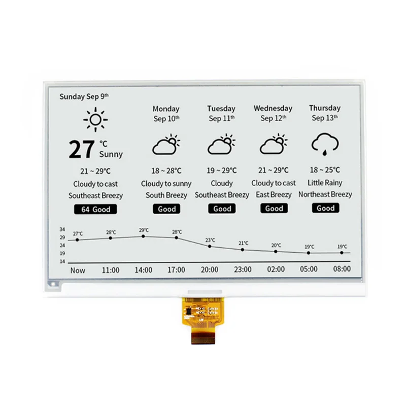 Raspberry pi 7.5 Polegadas E-paper E-ink Display Hat Spi Interface 800x480 Preto Branco para Arduino Stm32 Jetson Nano - Imagem 5
