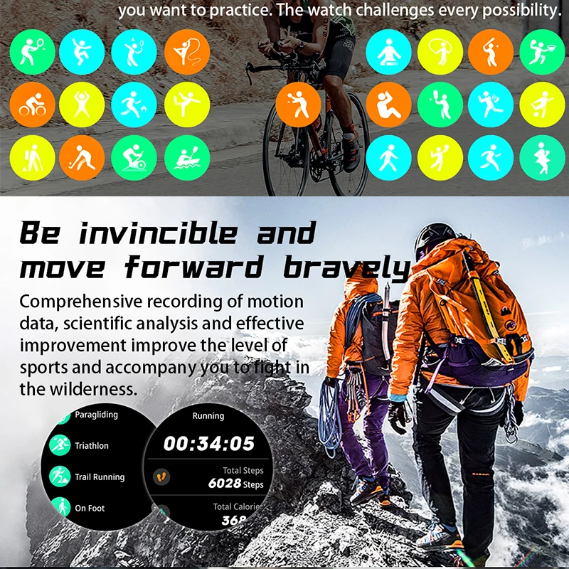 SACOSDING ο Rugged  Ʈ ġ  ƮϽ  ð    ȭ Smartwatch ȵ̵ ios
