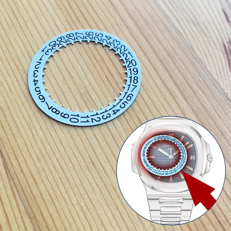 5711 Calendario Della Data Dell'Orologio A Colori Argentati Per Disco Di Movimento Pp Patek Philip Nautilus Cal.324 S C. Parts