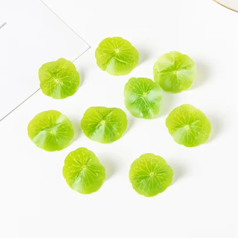 50/100pcs Artificial Plant Green Lotus Leaf Wedding Outdoor Garden Wreath Festival Decoration Home Vase Table Diy Gift Candy Box