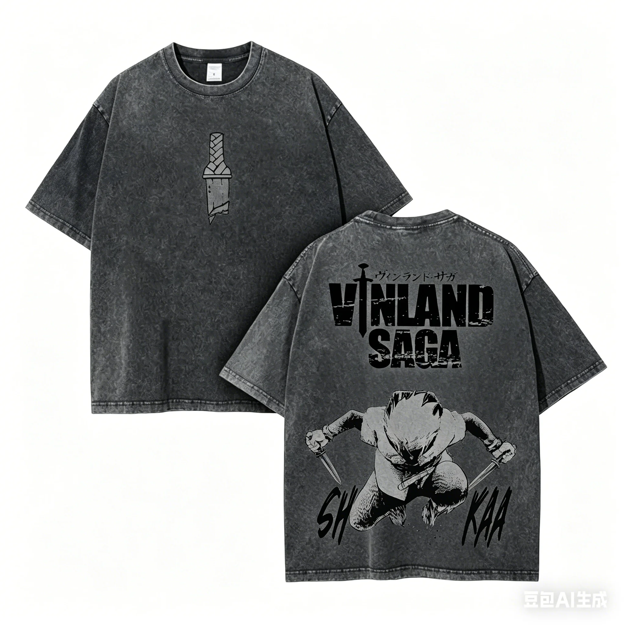 Vinland Saga Retro Washed Unisex Anime T-Shirt - Comfortable Plus Size Fashion Gift