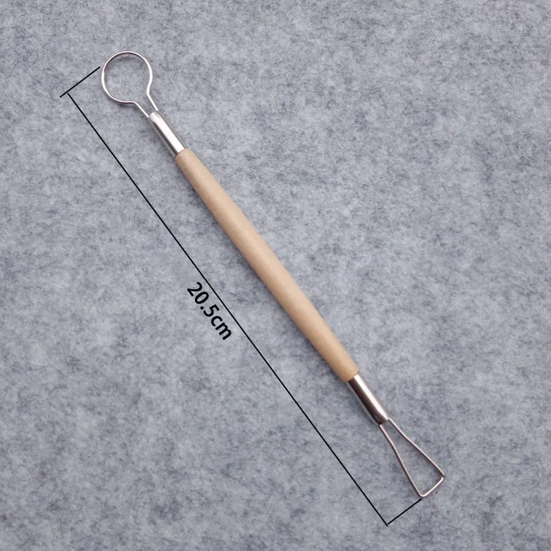 Description Picture 5 of item4Pcs/set Wood Handle Wax Pottery Clay Sculpture Carving Tool DIY Craft Set Wood Knife Double End Art Craft Clay Sculpting Tools