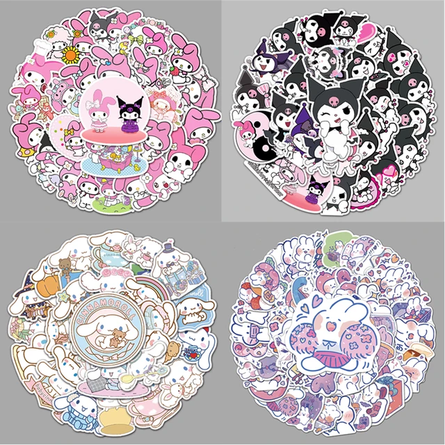 50pcs Hello Kitty Sticker Toys for Girls Kawaii Stickers Cute Sticker Pack  Sanrio Stickers Laptop Skin Kuromi My Melody Sticker