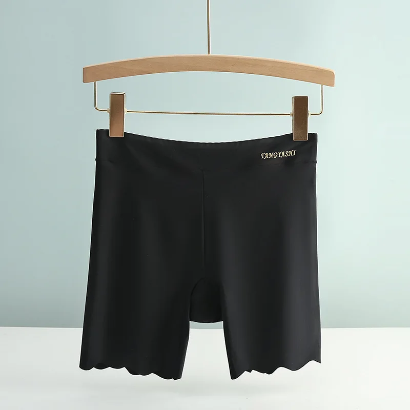1pcs Girl Summer Ice Silk Thin Quick-drying Boxer Brief Women Seamless High waist Panties Plus Size Female Safety Underwear