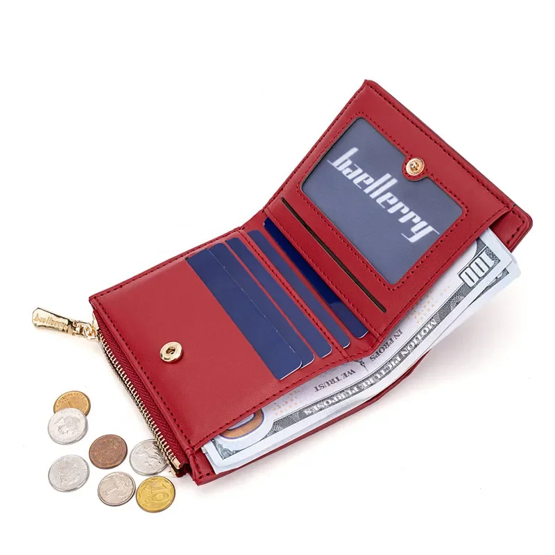 Women Card Holder Short Wallet Mini PU Letter Wallet Multi Card Holder Small Multi Functiona Clutch Bag Coin Purses