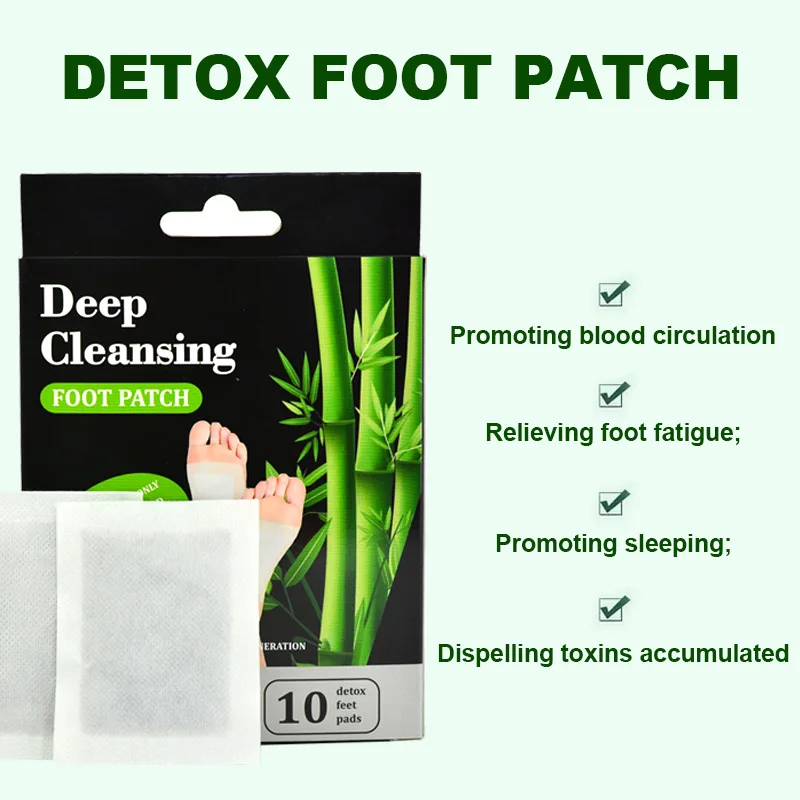 

60 Pcs Ginger Wormwood Detox Feet Patches Deep Cleansing Slimming Foot Patch Weight Loss Herbal Pads Bamboo Vinegar Plaster