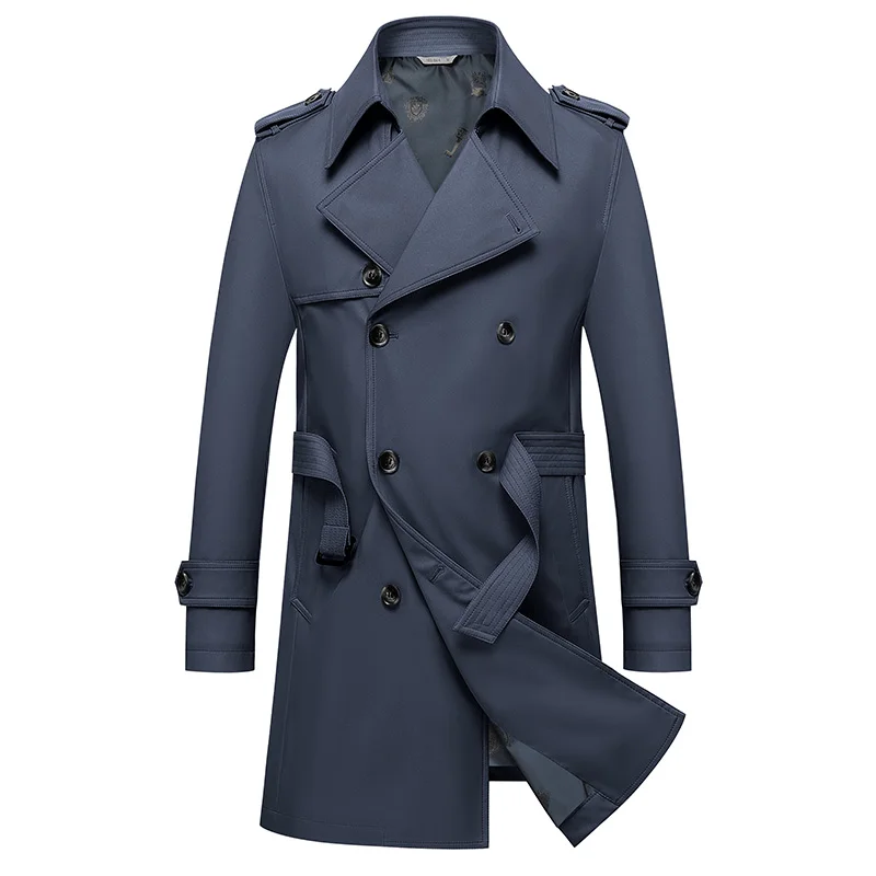 Classic Men's Trench Coat 8XL Plus Size Windbreak High Quality Business Casual Wind Coat Men Clothing Oversized Ponchos A5F7987 6