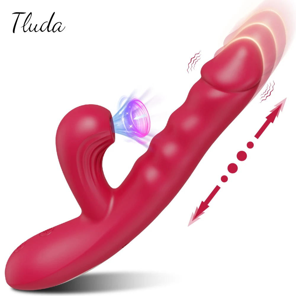 Stoßen Klitoris Saugen Vibrator für Frauen Clit Sucker Klitoris Stimulator Leistungsstarke G-punkt Dildo Sex Spielzeug Weibliche Erwachsene Waren 1