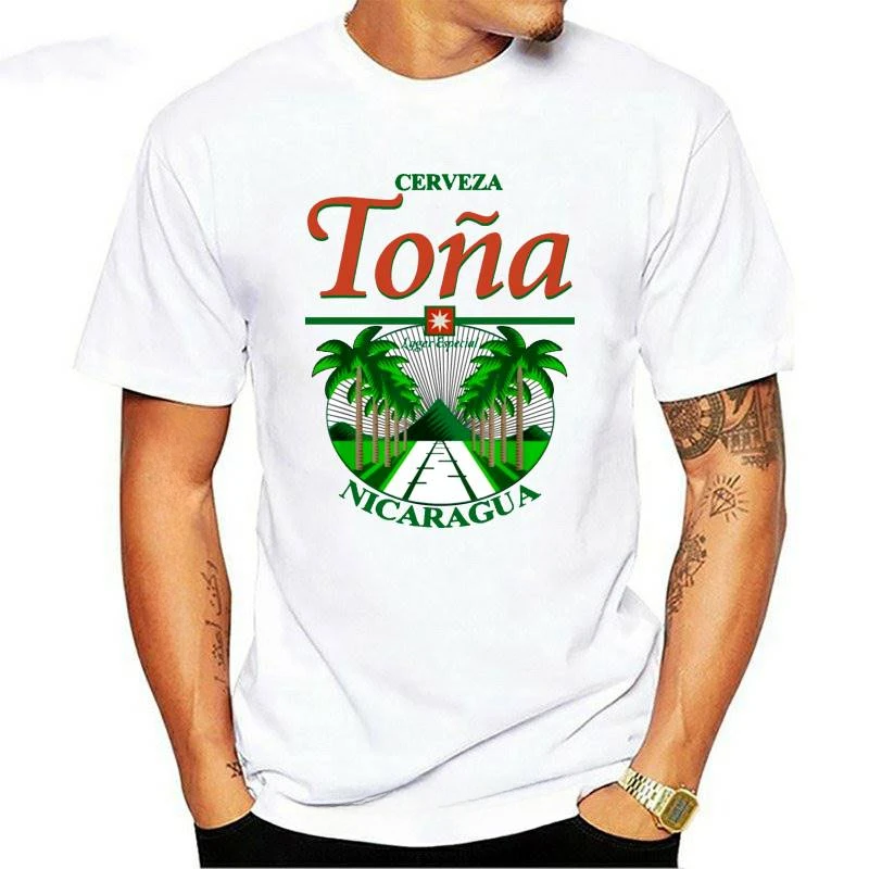 

2024 summer New Cerveza Tona Beer Nicaragua Logo Drinking Get Drunk Black T-Shirt S-3Xl Plus Size Tee Shirt