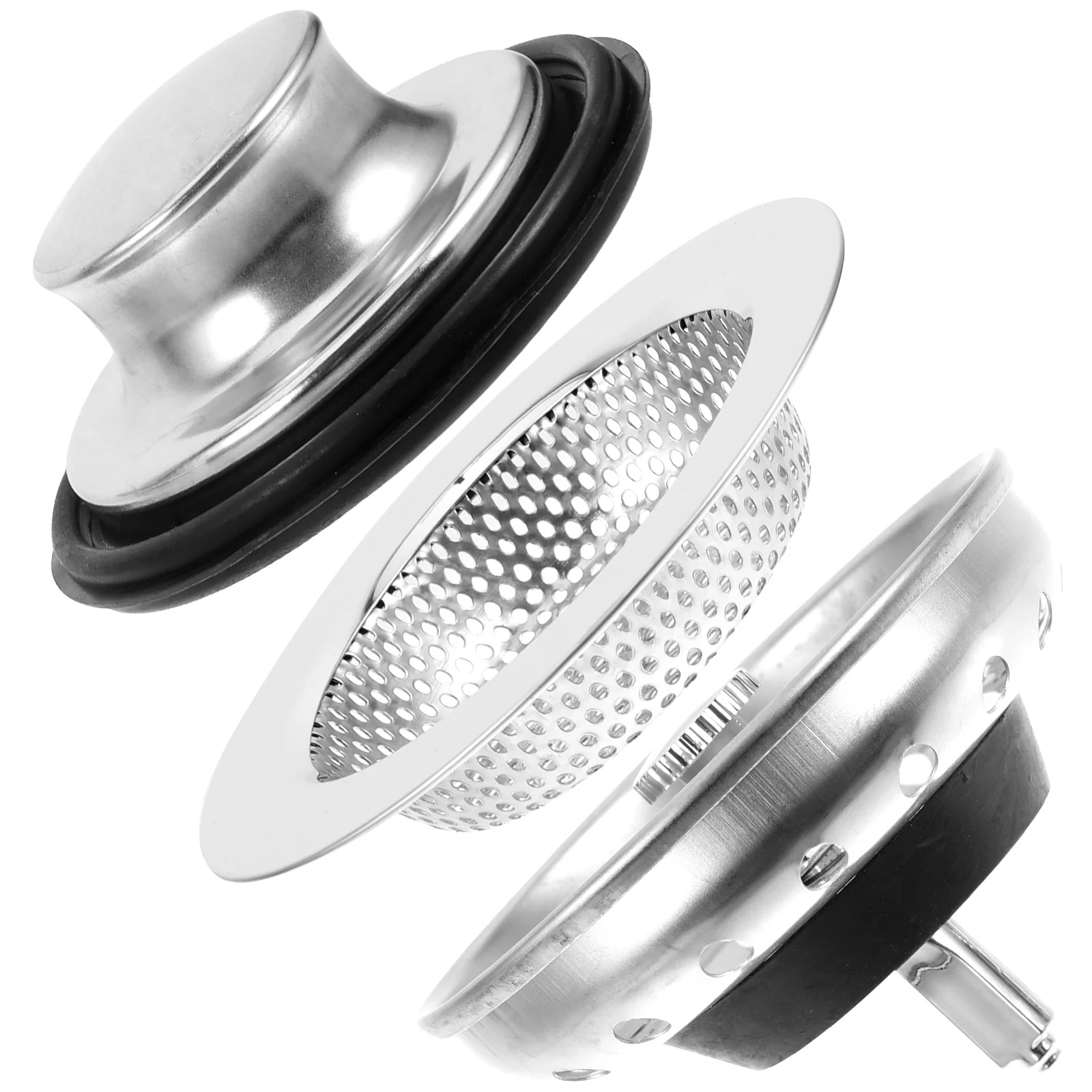 

1 Set Practical Household Sink Stoppers Kitchen Sink Drain Strainers with Lids