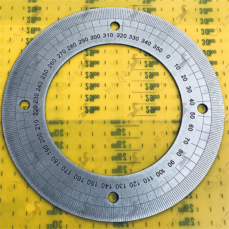 외경 180mm 다이얼 체중계 식별 다이얼 등급 원형 디스크 각도기, 공작 기계 측정 도구용
