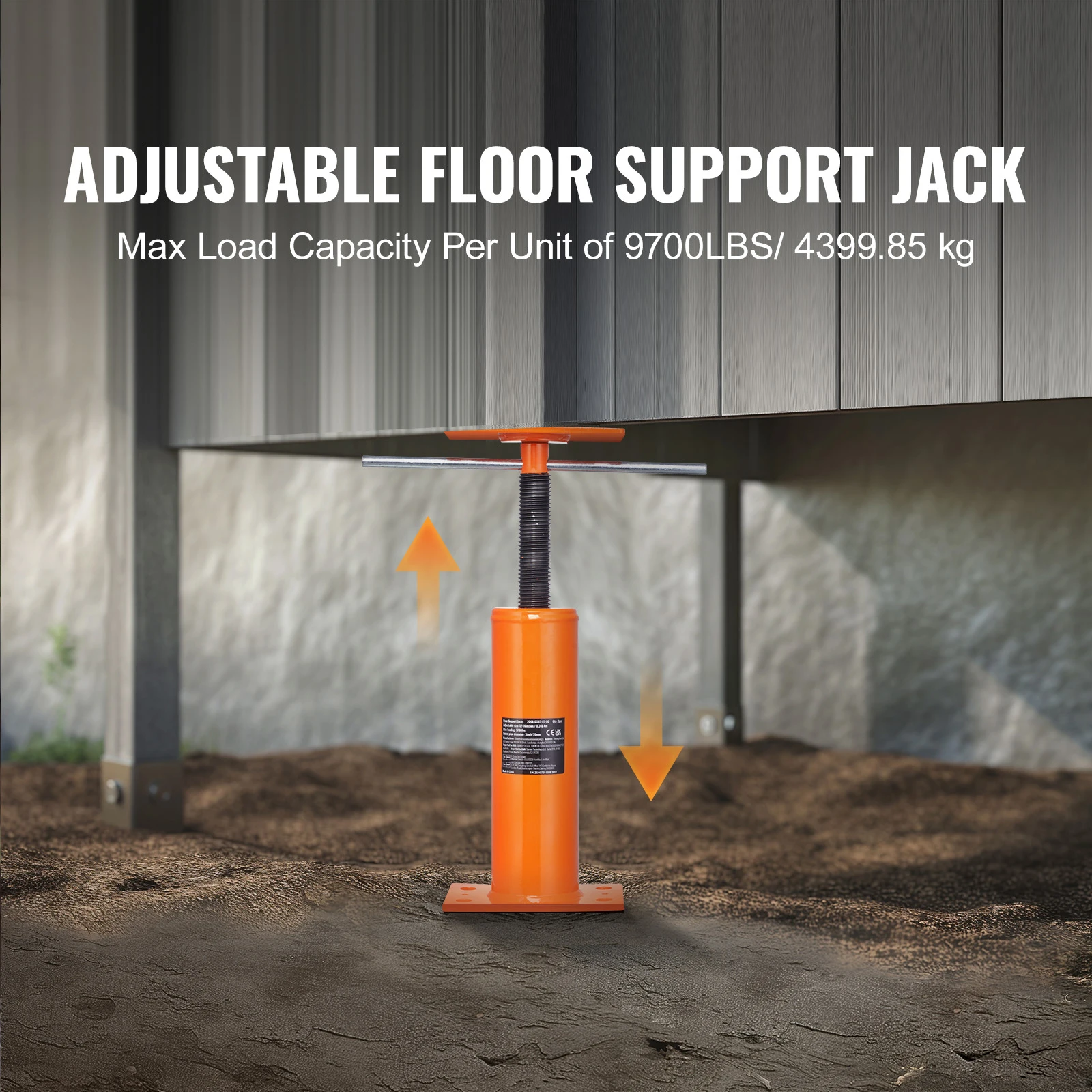 Adjustable Steel Floor Jack for Basement Support