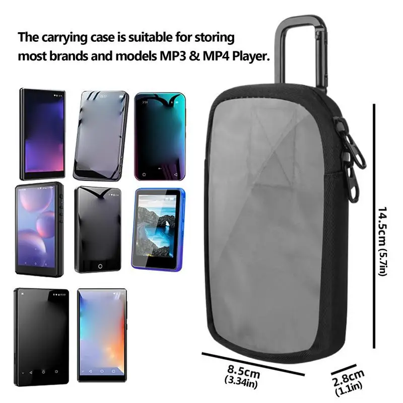 Protective Case For MP3 MP4 Player With Clear Window Waterproof Touch Screen Hard Case Portable MP3 MP4 Player Organizer images - 6