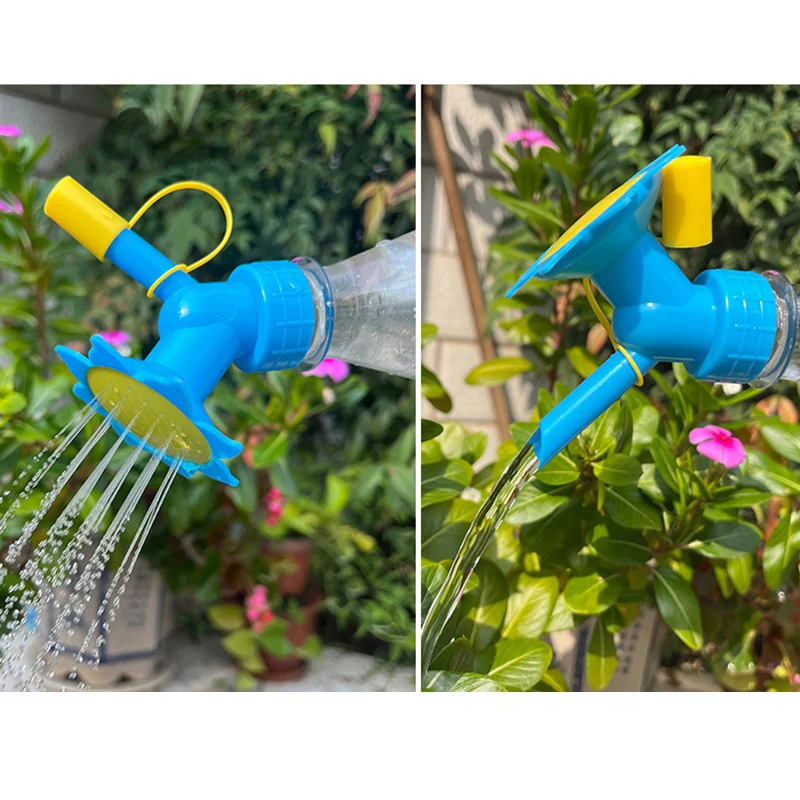 Home Garden Flower Plant Water Sprinkler for Flower Waterers Bottle Watering Cans Sprinkler 2 In 1 Plastic Nozzle