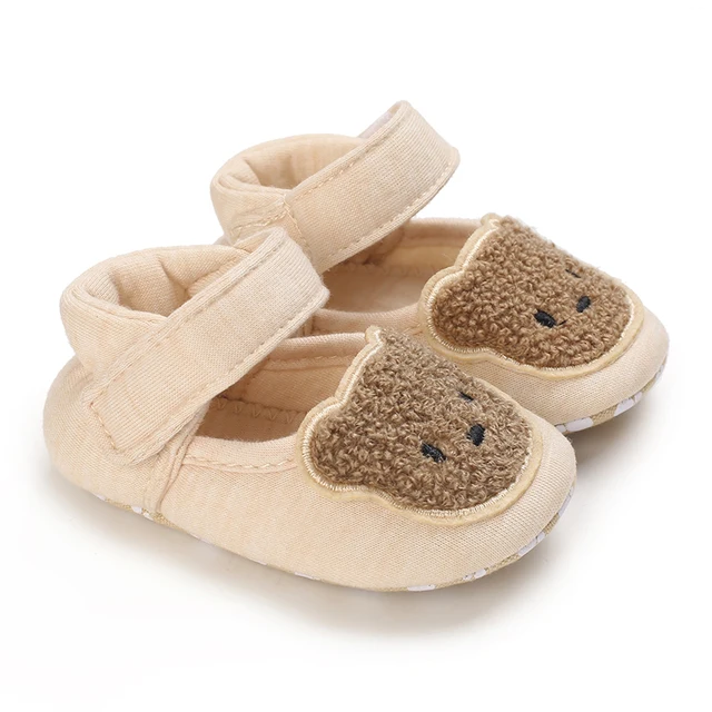 Newborn Baby Prewalker Girls Boys Casual Shoes Leather Non-Slip Soft-Sole Infant Toddler First Walkers 0-18M Baptism E73 bear
