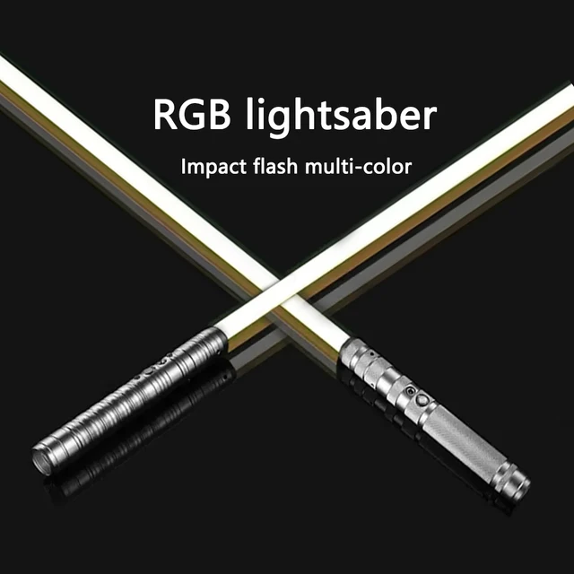 RGB Metal Lightsaber Laser Sword Sabre De Luz FOC Rave Weapon Dueling Flashing Toy 7 Color Changing  Kpop Lightstick 1