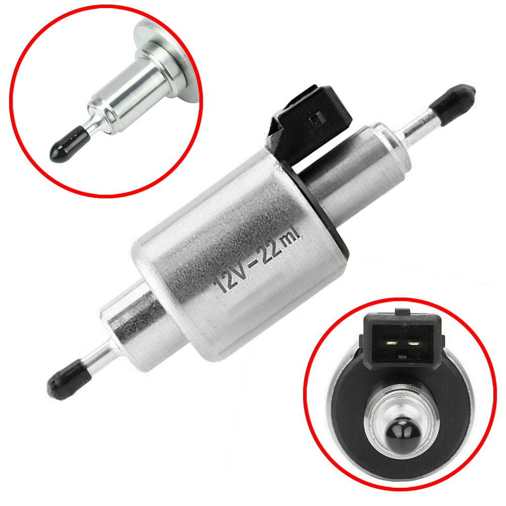 Fuel pump oil pump liquid transfer pump oil extractor pump fuel transfer pump pumping pump 12V/24V for 2KW to 5KW for Webasto Eberspacher heaters truck oil fuel pump air parking heater pulse metering pump 22ml