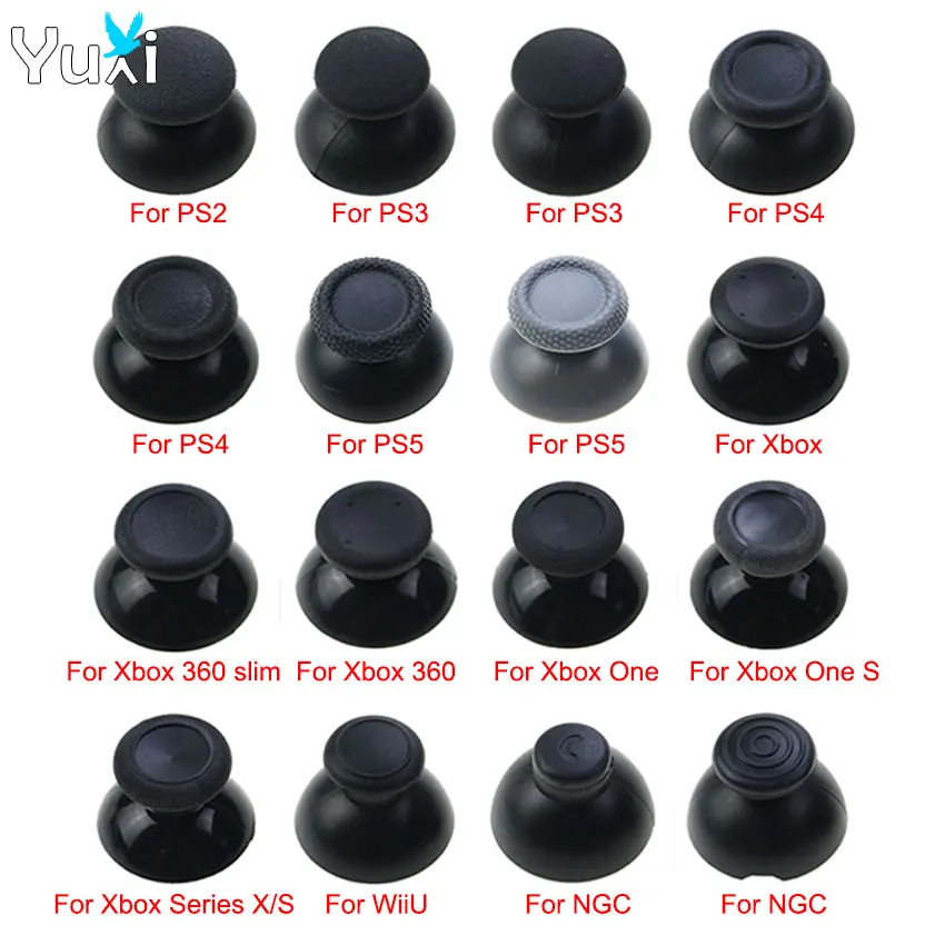 Yuxi 1Pc Joystick Analogico Thumb Stick Grip Cap Per Ps5 Ps4 Ps3 Ps2 Joypad Controller Per Xbox One Seriex X/S Per Ngc Thumbsticks