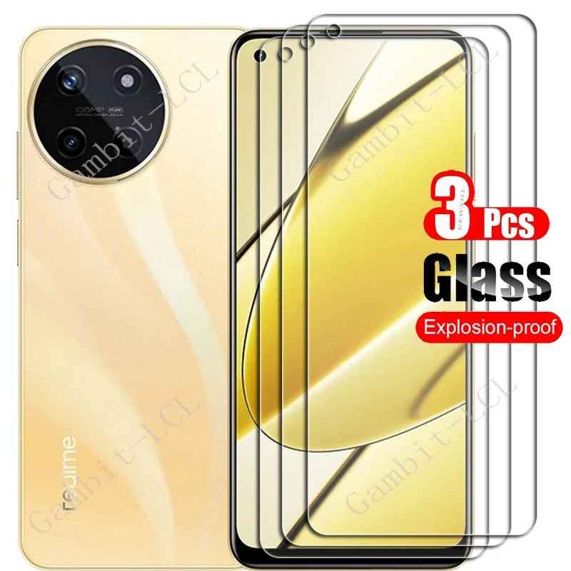 

3PCS 9H HD Tempered Glass For Realme 11 4G 6.4" Protective ON Realme114G Realme11 RMX3636 Screen Protector Cover Film