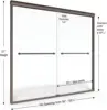 Frameless Sliding Tub Door Fits opening Clear Glass Brushed Nickel Finish This door can be applied to any bathtub material 4