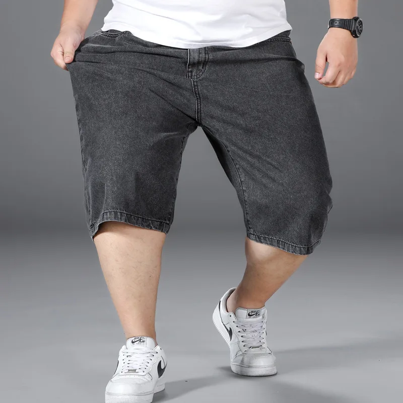 Men's Oversize Denim Shorts Loose Summer Pants size 44 46 48 men jeans,denim pants,denim shorts,summer jeans shorts