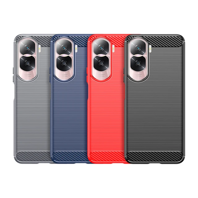 For Honor 90 Lite Case Cover Huawei Honor 90 Lite Capas Phone Back  Shockproof Bumper TPU Carbon Fiber Soft Fundas Honor 90 Lite - AliExpress