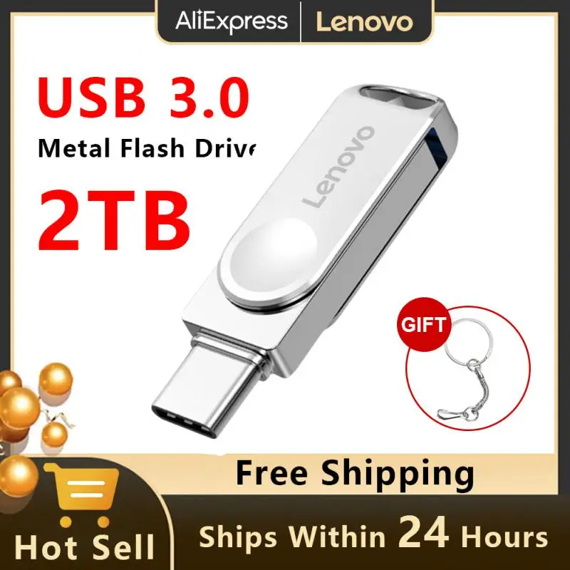 Lenovo Pendrive Usb Stick 2Tb Usb 3.0 Usb Flash Drive 128Gb Type-C Otg Pen Drive Ad Alta Velocità Memory Stick Spedizione Gratuita Per Telefono