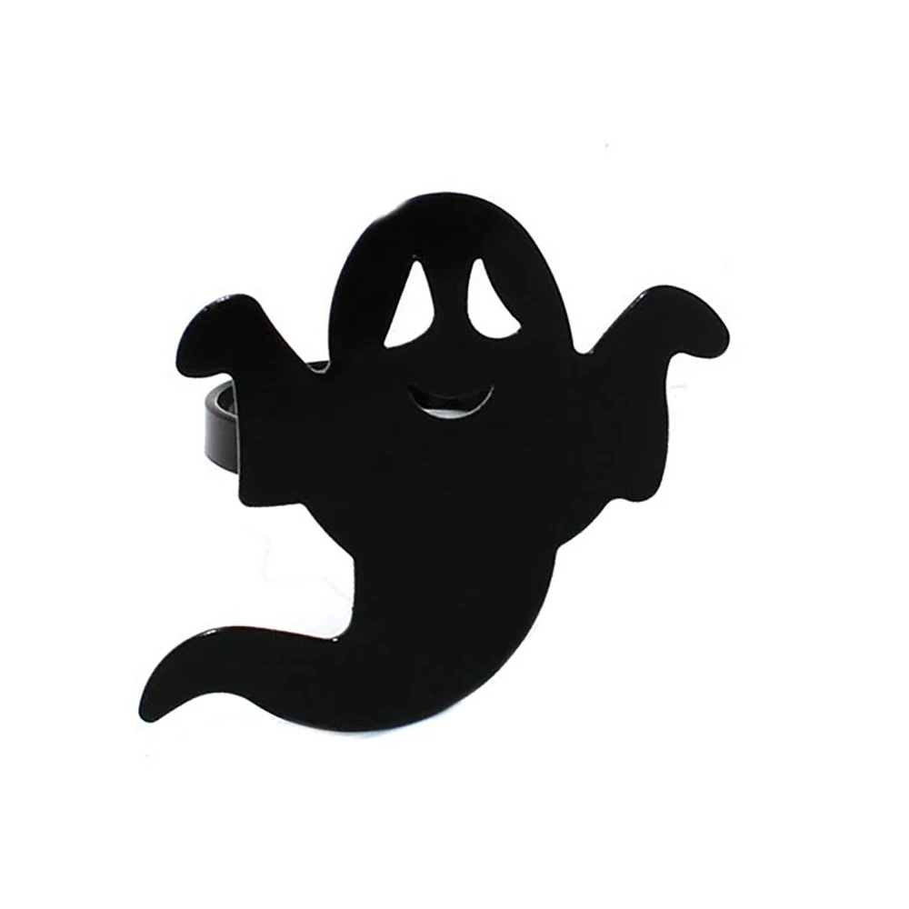 Halloween Napkin Ring Black Ghost Hand Spider Napkin Buckle Metal Holder For Home Halloween Party Supplies Table Decor