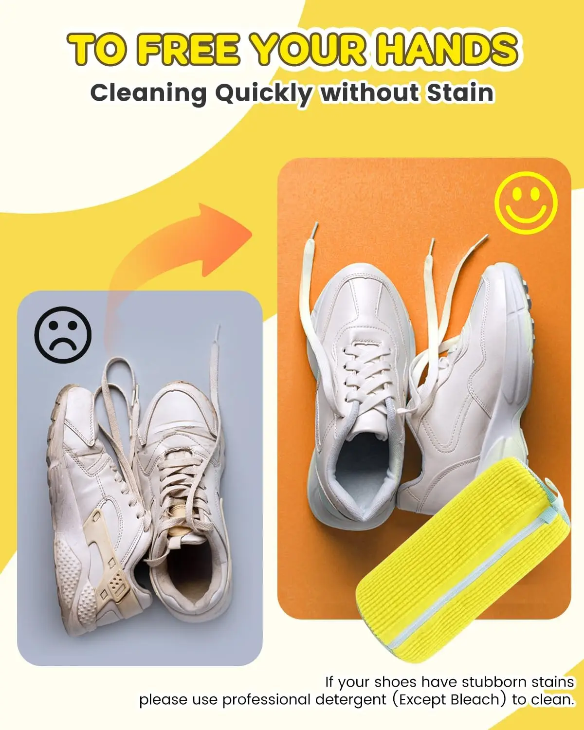 1/2PCS Washing Shoes Bag Cotton Laundry Fluffy Fibers Easily Remove Dirt Washing Bags Anti-Deformation Shoes Clothes Organizer 4